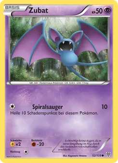 Karte Zubat aus Plasma-Sturm, Nummer 52/135