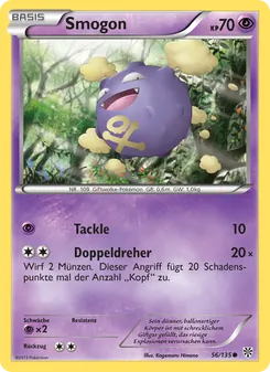 Karte Smogon aus Plasma-Sturm, Nummer 56/135