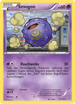Karte Smogon aus Plasma-Sturm, Nummer 57/135