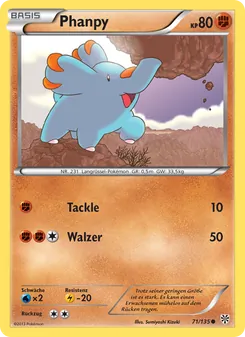 Karte Phanpy aus Plasma-Sturm, Nummer 71/135