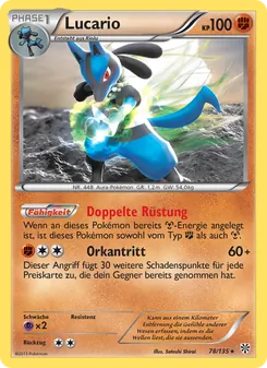 Karte Lucario aus Plasma-Sturm, Nummer 78/135
