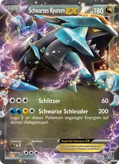 Karte Schwarzes Kyurem-EX aus Plasma-Sturm, Nummer 95/135