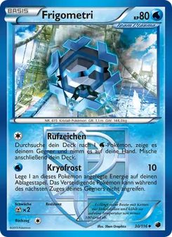 Karte Frigometri aus Plasma-Frost, Nummer 30/116