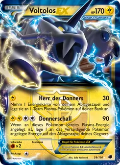 Karte Voltolos-EX aus Plasma-Frost, Nummer 38/116