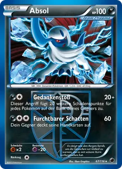 Karte Absol aus Plasma-Frost, Nummer 67/116