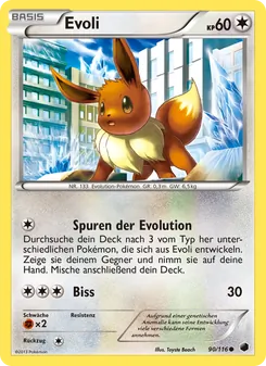 Karte Evoli aus Plasma-Frost, Nummer 90/116