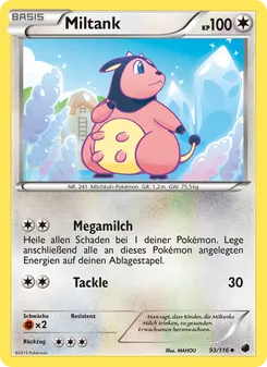 Karte Miltank aus Plasma-Frost, Nummer 93/116