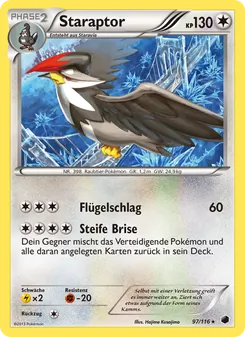 Karte Staraptor aus Plasma-Frost, Nummer 97/116