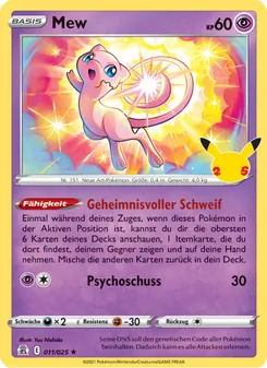 Karte Mew aus Celebrations, Nummer 11/25