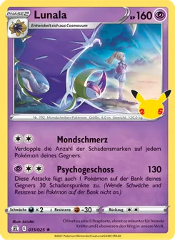 Karte Lunala aus Celebrations, Nummer 15/25
