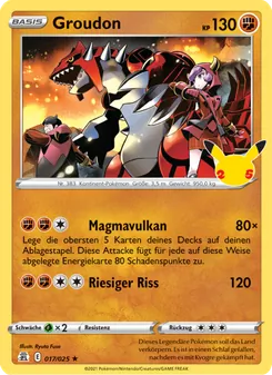 Karte Groudon aus Celebrations, Nummer 17/25