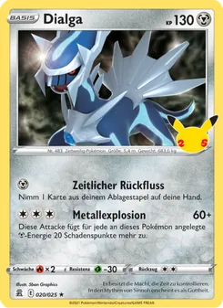 Karte Dialga aus Celebrations, Nummer 20/25