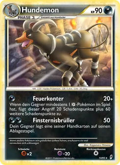 Karte Hundemon aus Ruf der Legenden, Nummer 10/95