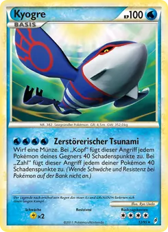 Karte Kyogre aus Ruf der Legenden, Nummer 12/95