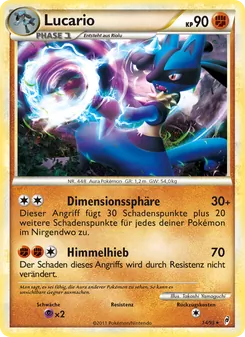 Karte Lucario aus Ruf der Legenden, Nummer 14/95