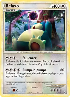 Karte Relaxo aus Ruf der Legenden, Nummer 33/95