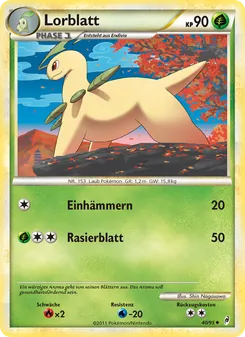 Karte Lorblatt aus Ruf der Legenden, Nummer 40/95