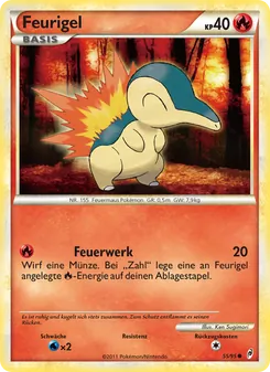 Karte Feurigel aus Ruf der Legenden, Nummer 55/95