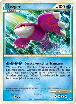 Karte Kyogre aus Ruf der Legenden, Nummer SL6/95