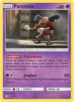 Karte Pantimos aus Meisterdetektiv Pikachu, Nummer 11/18