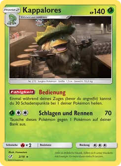 Karte Kappalores aus Meisterdetektiv Pikachu, Nummer 2/18