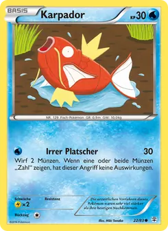 Karte Karpador aus Generationen, Nummer 22/83