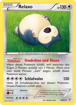 Karte Relaxo aus Generationen, Nummer 58/83