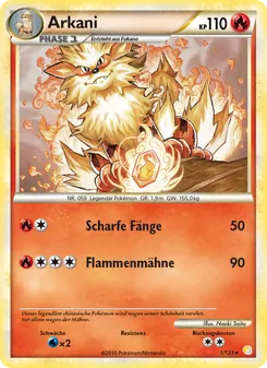 Karte Arkani aus HeartGold SoulSilver, Nummer 1/123
