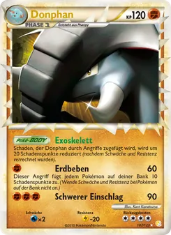 Karte Donphan aus HeartGold SoulSilver, Nummer 107/123