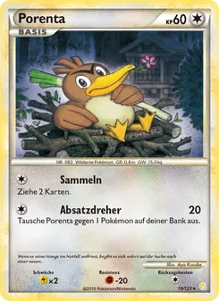 Karte Porenta aus HeartGold SoulSilver, Nummer 19/123