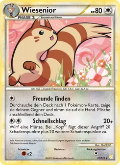 Karte Wiesenior aus HeartGold SoulSilver, Nummer 21/123