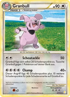 Karte Granbull aus HeartGold SoulSilver, Nummer 22/123