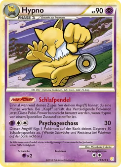 Karte Hypno aus HeartGold SoulSilver, Nummer 23/123