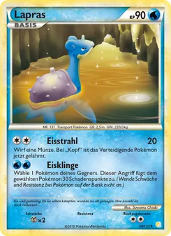 Karte Lapras aus HeartGold SoulSilver, Nummer 24/123