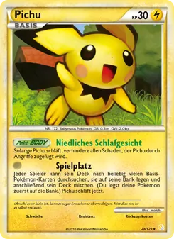 Karte Pichu aus HeartGold SoulSilver, Nummer 28/123
