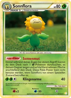 Karte Sonnflora aus HeartGold SoulSilver, Nummer 31/123