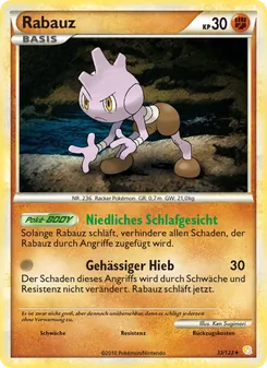 Karte Rabauz aus HeartGold SoulSilver, Nummer 33/123