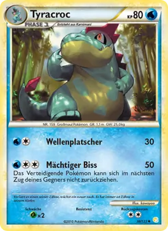 Karte Tyracroc aus HeartGold SoulSilver, Nummer 38/123