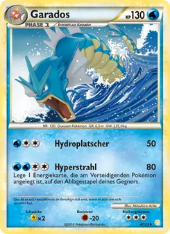 Karte Garados aus HeartGold SoulSilver, Nummer 4/123