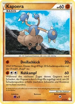 Karte Kapoera aus HeartGold SoulSilver, Nummer 5/123