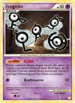 Karte Icognito aus HeartGold SoulSilver, Nummer 55/123