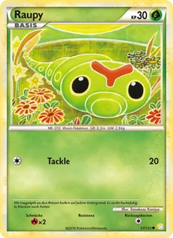 Karte Raupy aus HeartGold SoulSilver, Nummer 57/123