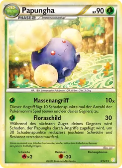 Karte Papungha aus HeartGold SoulSilver, Nummer 6/123