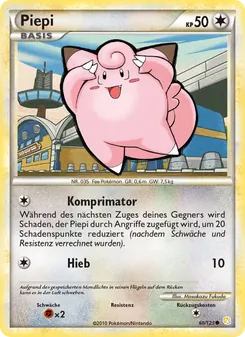 Karte Piepi aus HeartGold SoulSilver, Nummer 60/123