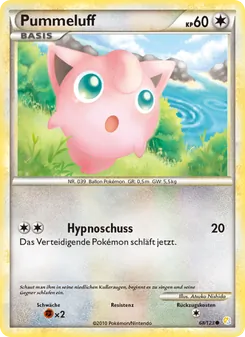 Karte Pummeluff aus HeartGold SoulSilver, Nummer 68/123