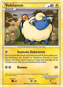 Karte Voltilamm aus HeartGold SoulSilver, Nummer 73/123