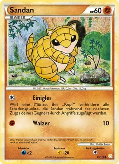 Karte Sandan aus HeartGold SoulSilver, Nummer 79/123