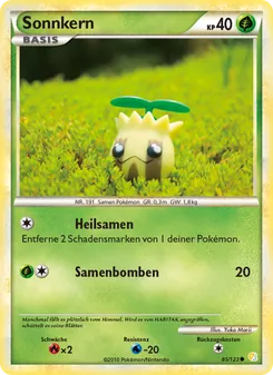 Karte Sonnkern aus HeartGold SoulSilver, Nummer 85/123