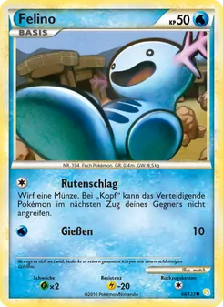 Karte Felino aus HeartGold SoulSilver, Nummer 88/123
