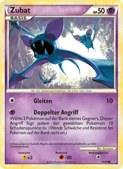 Karte Zubat aus Entfesselt, Nummer 70/95